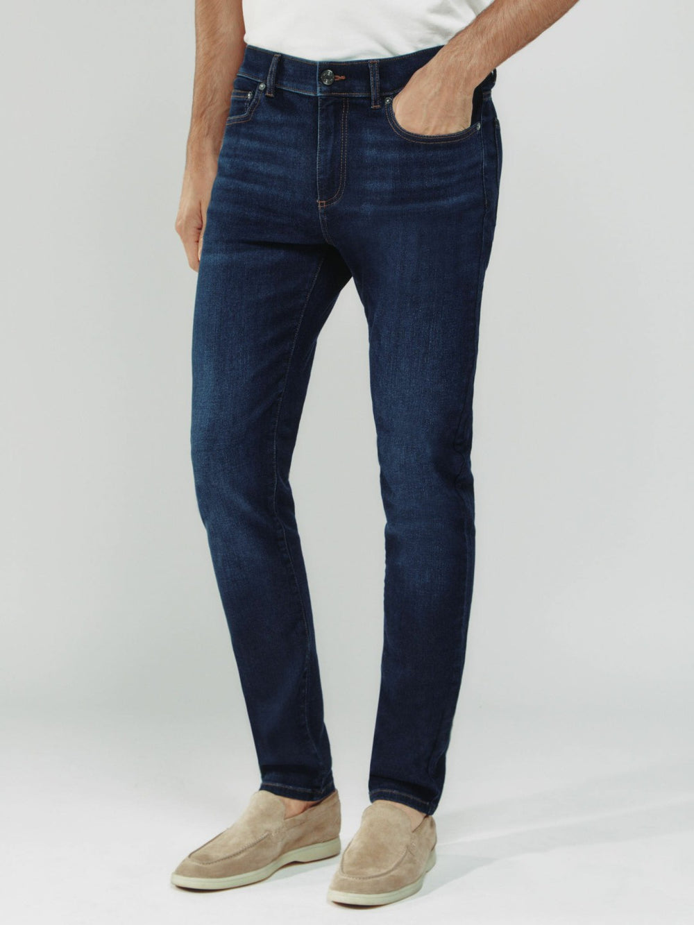 Skinny-Fit Jeans Washed Dark Indigo | Men