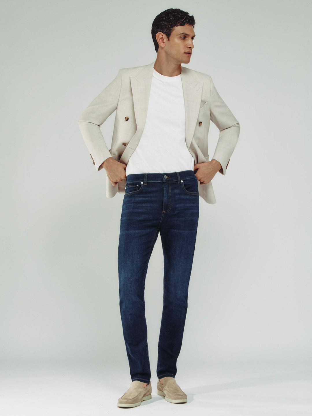 Skinny-Fit Jeans Washed Dark Indigo | Men