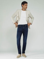 Skinny-Fit Jeans Washed Dark Indigo | Men