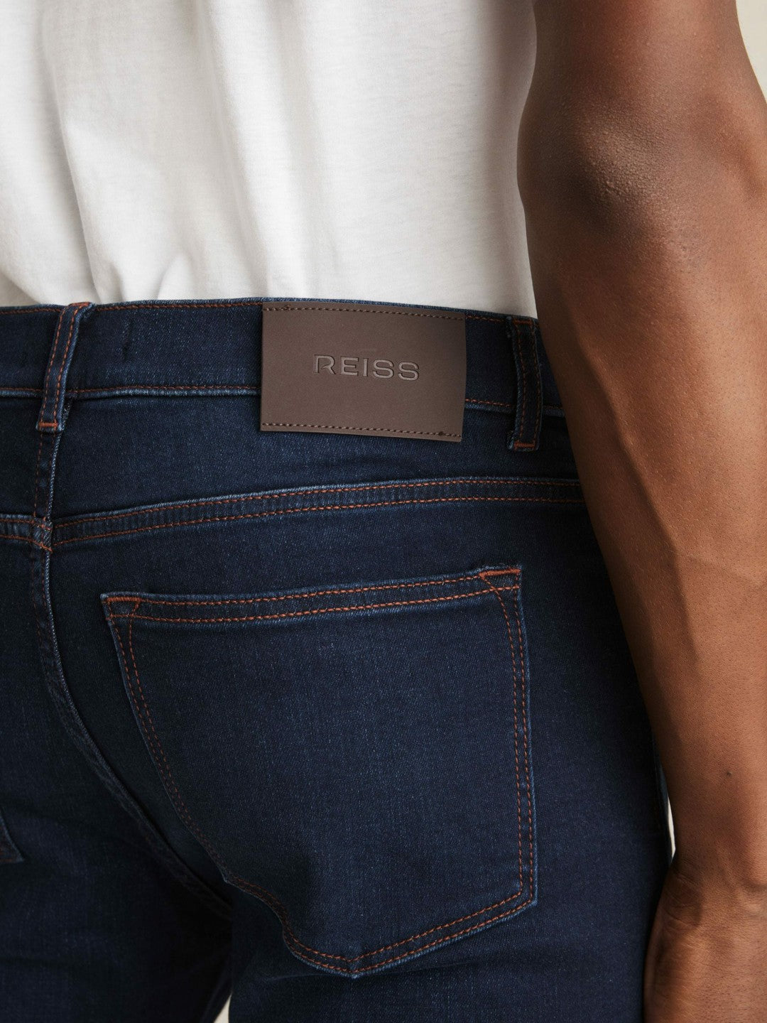 Skinny-Fit Jeans Washed Dark Indigo | Men