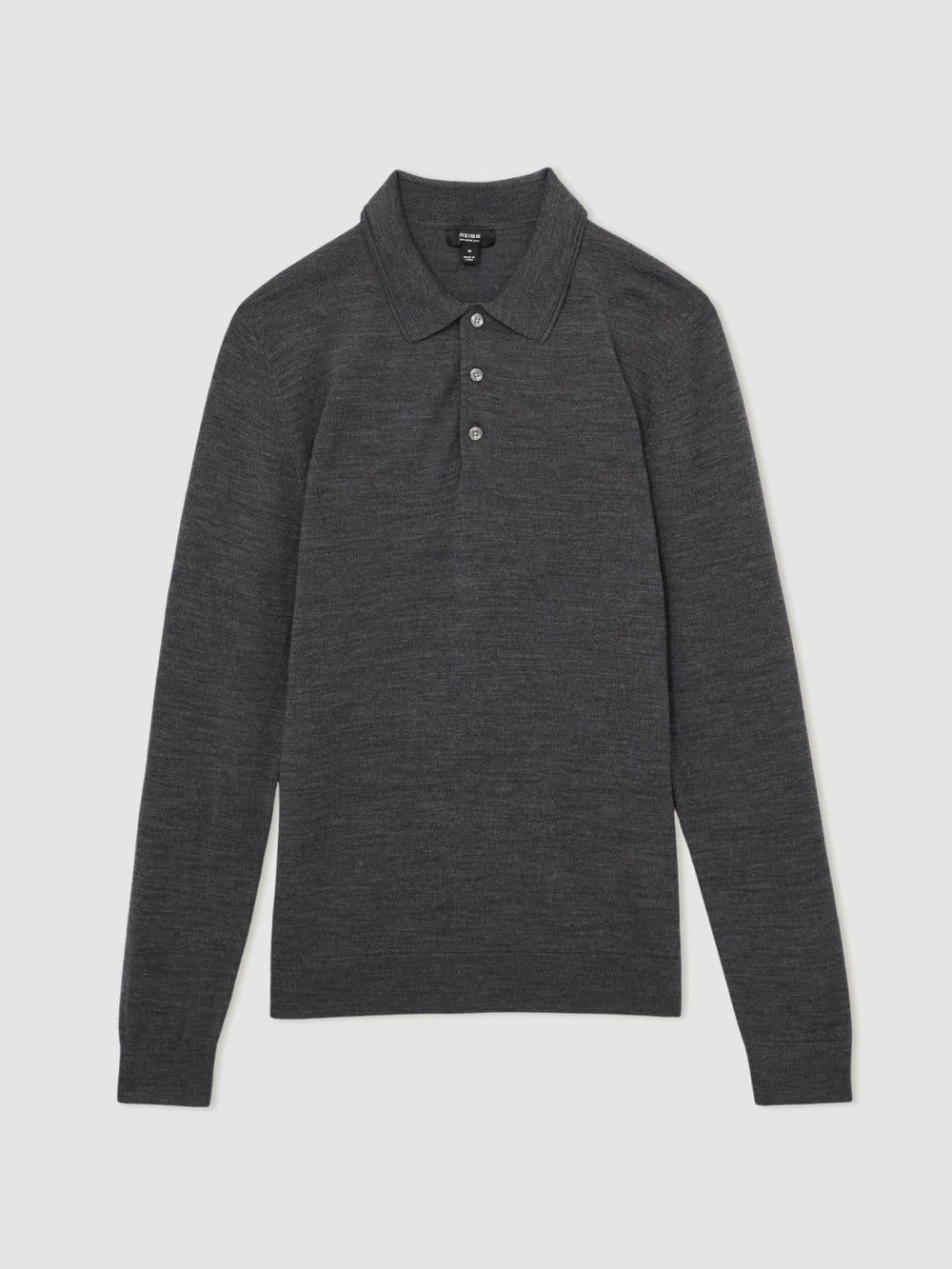 Merino Wool Polo Shirt Derby Grey Marl | Men