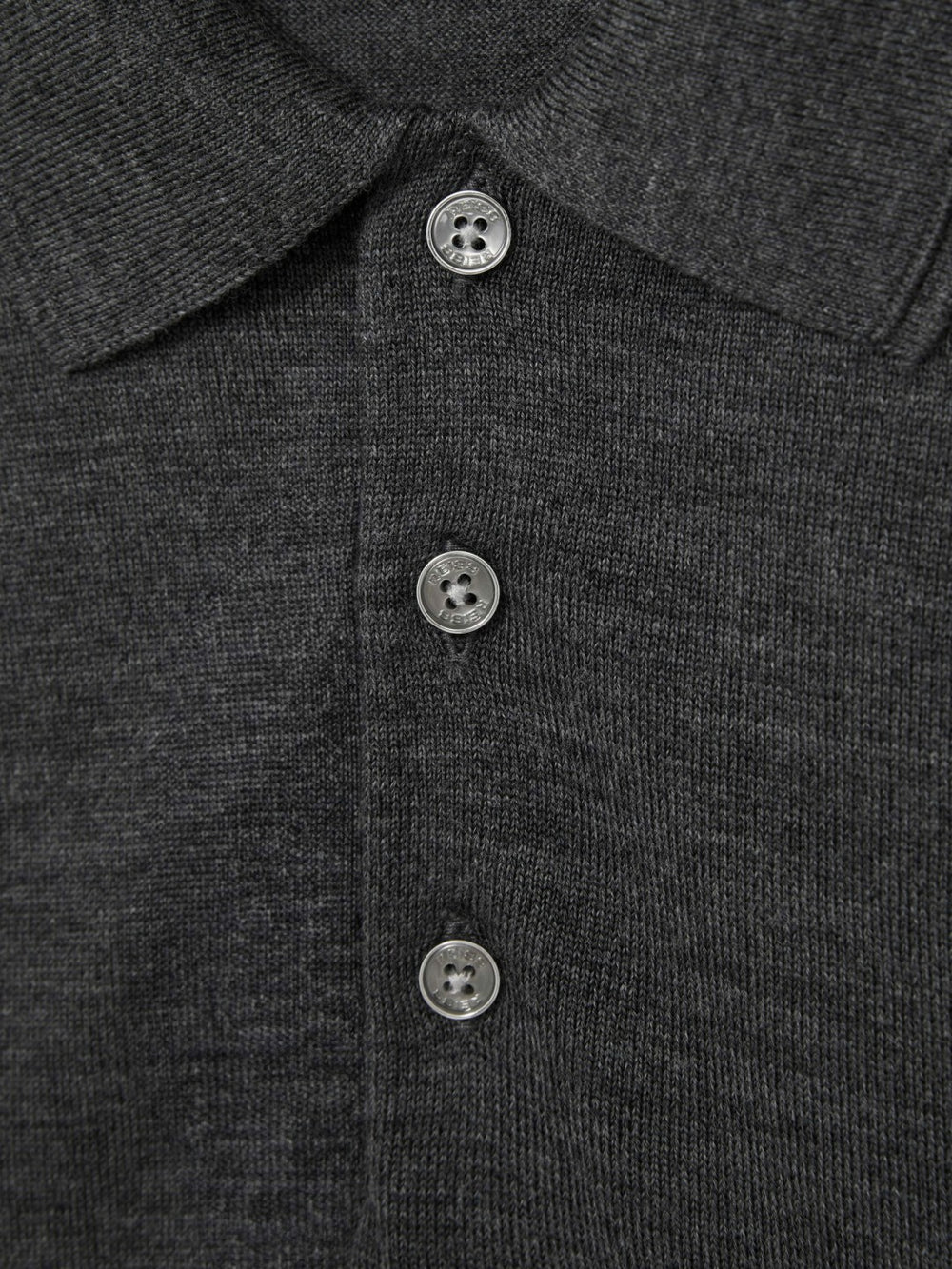 Merino Wool Polo Shirt Derby Grey Marl | Men