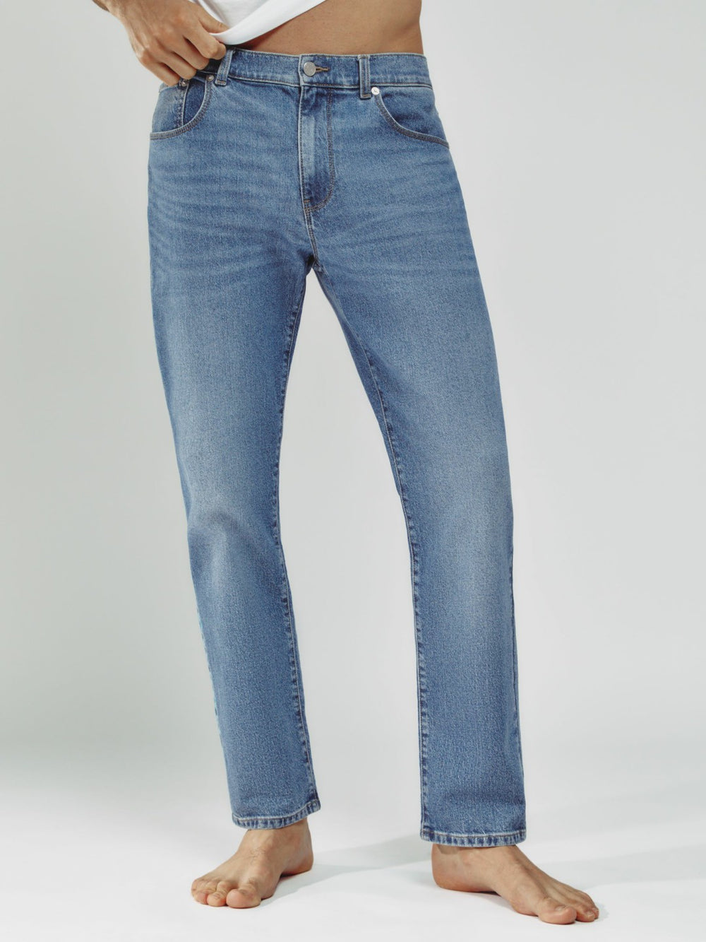 Straight-Leg Jeans Mid Blue Wash | Men