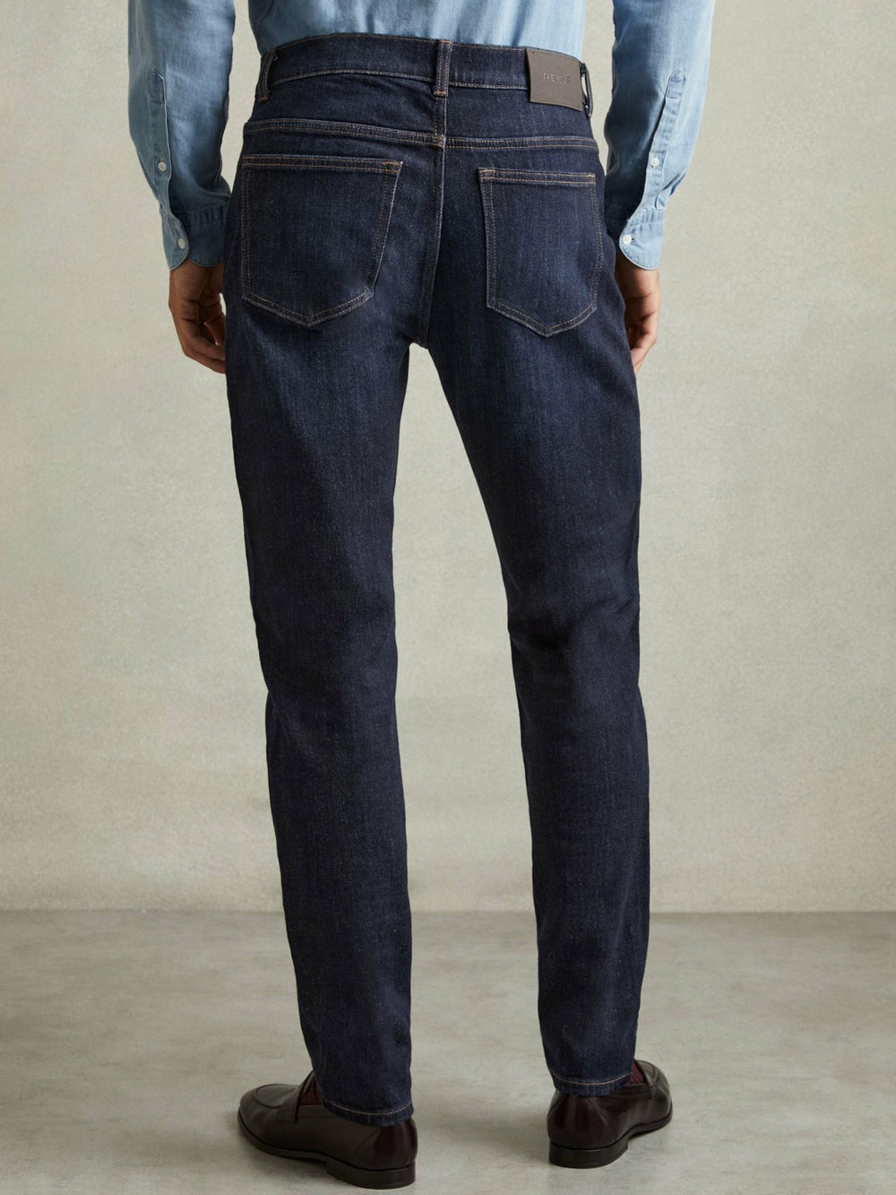 Cotton-Stretch Slim-Fit Jeans Indigo Blue Wash | Men