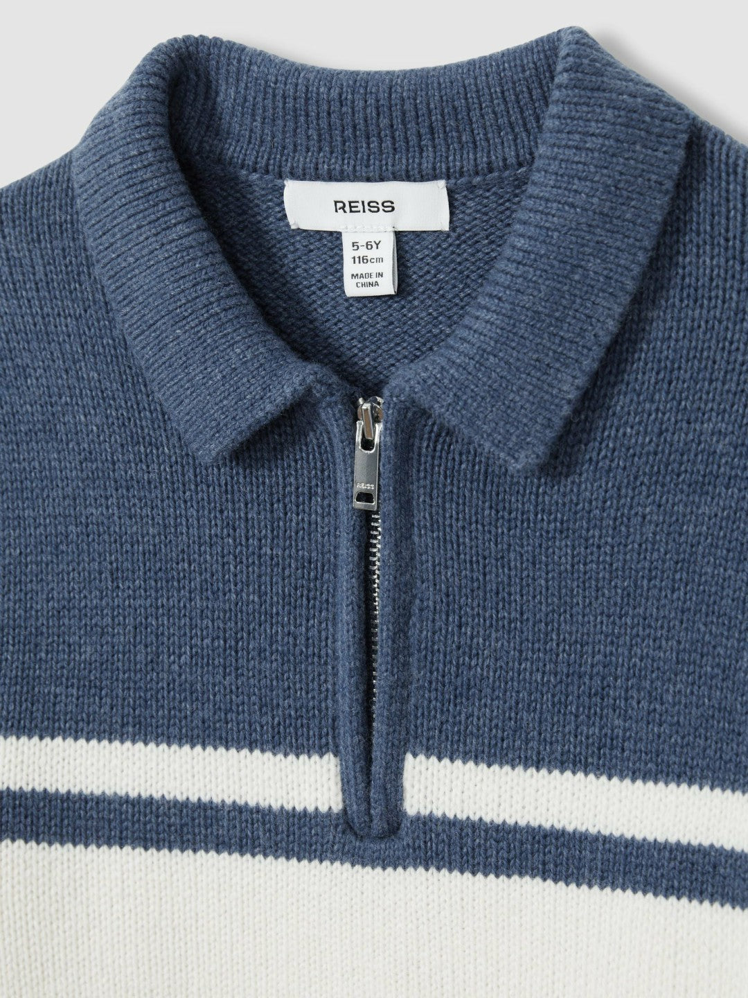 9-13 yrs Half-Zip Colour-Block Polo Shirt Blue/White | Children & Baby