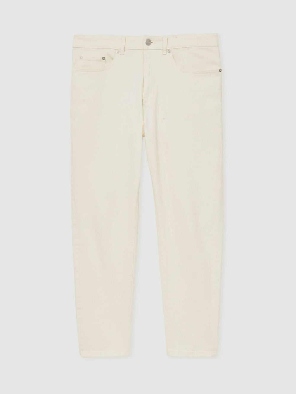 Relaxed-Fit Cropped Jeans White | Men