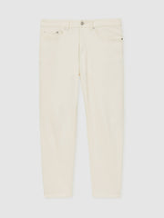 Relaxed-Fit Cropped Jeans White | Men