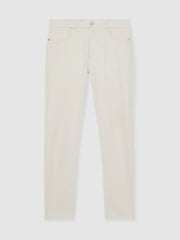 Cotton-Stretch Slim-Fit Jeans White | Men