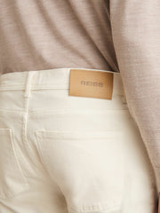 Cotton-Stretch Slim-Fit Jeans White | Men