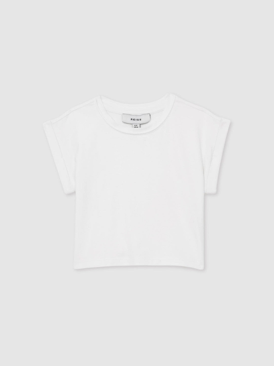 4-9 yrs Cotton-Jersey Cropped T-Shirt White | Children & Baby