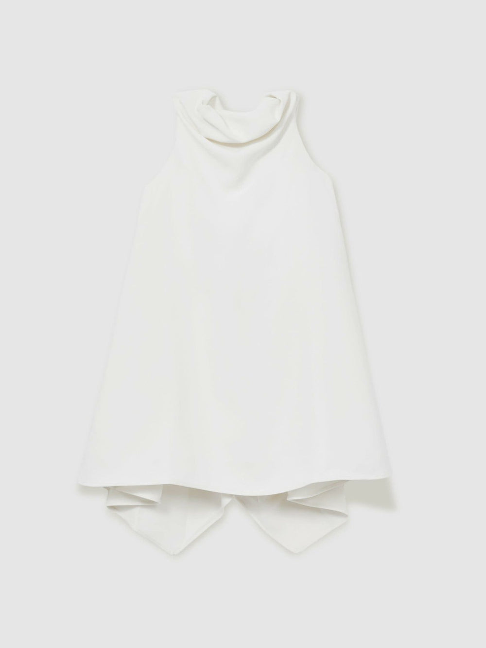 13-14 yrs High-Neck Drape Back Dress Ivory | Children & Baby