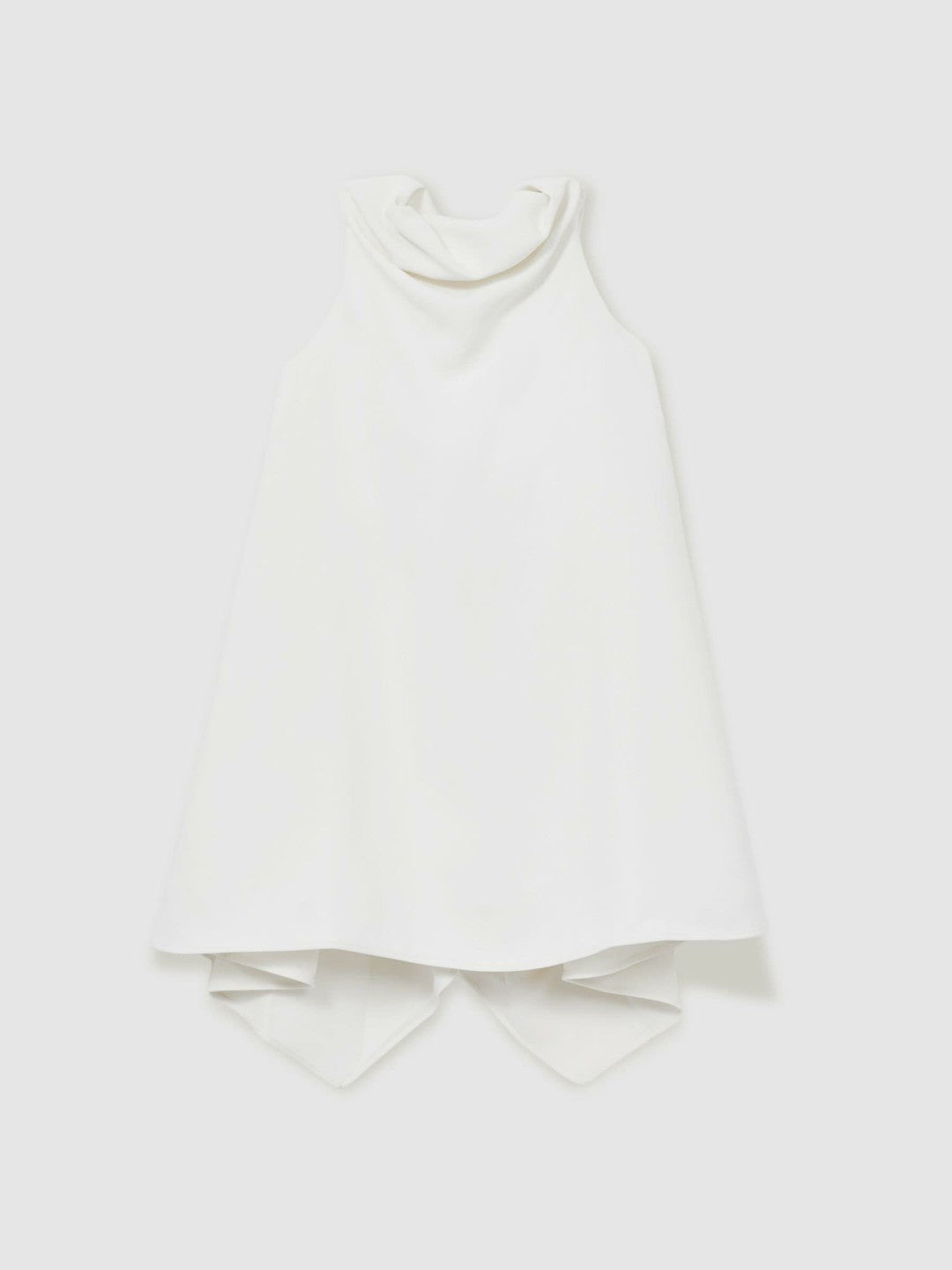 13-14 yrs High-Neck Drape Back Dress Ivory | Children & Baby