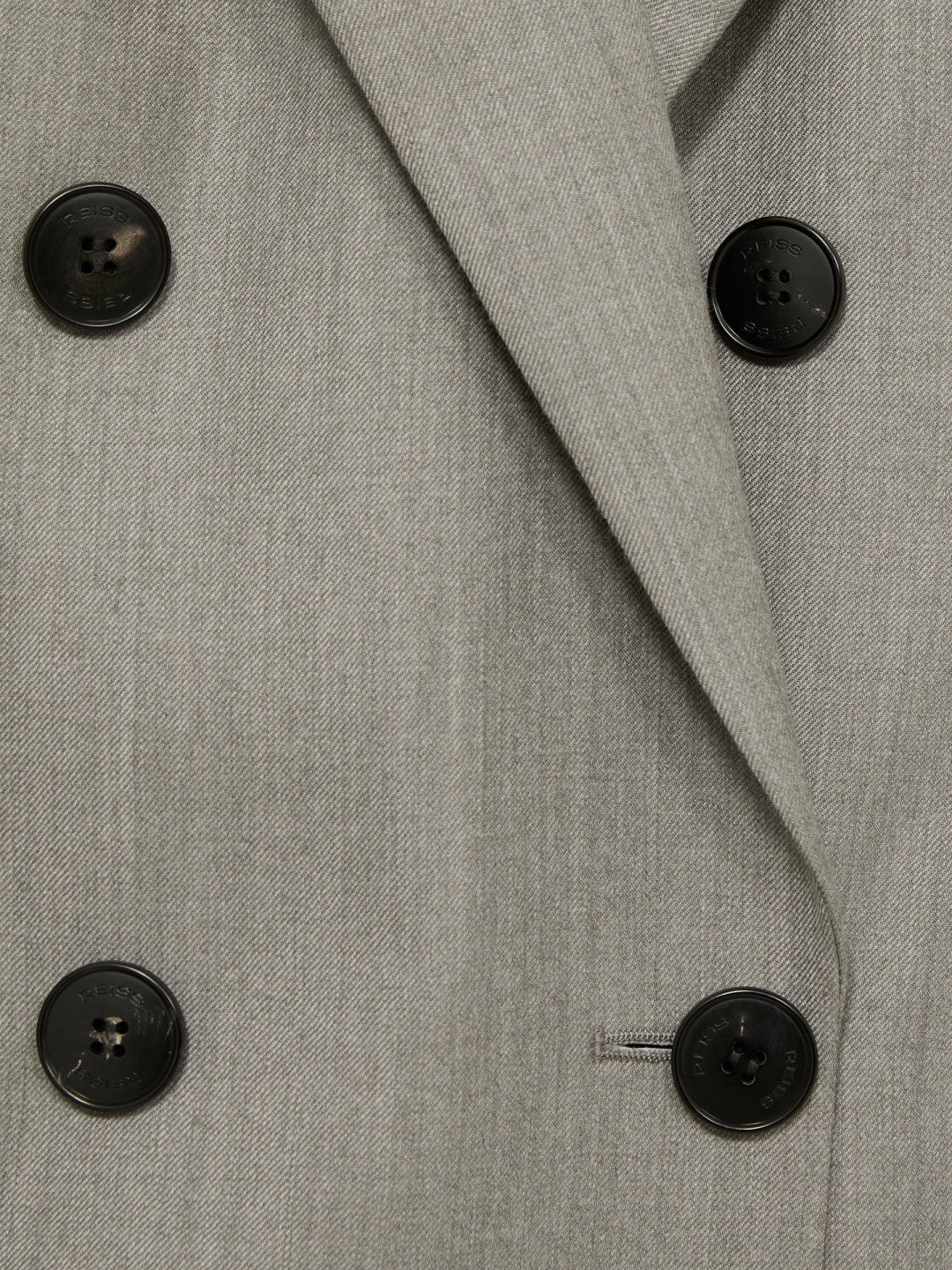 Wool Oversized Double-Breasted Blazer Grey | Women