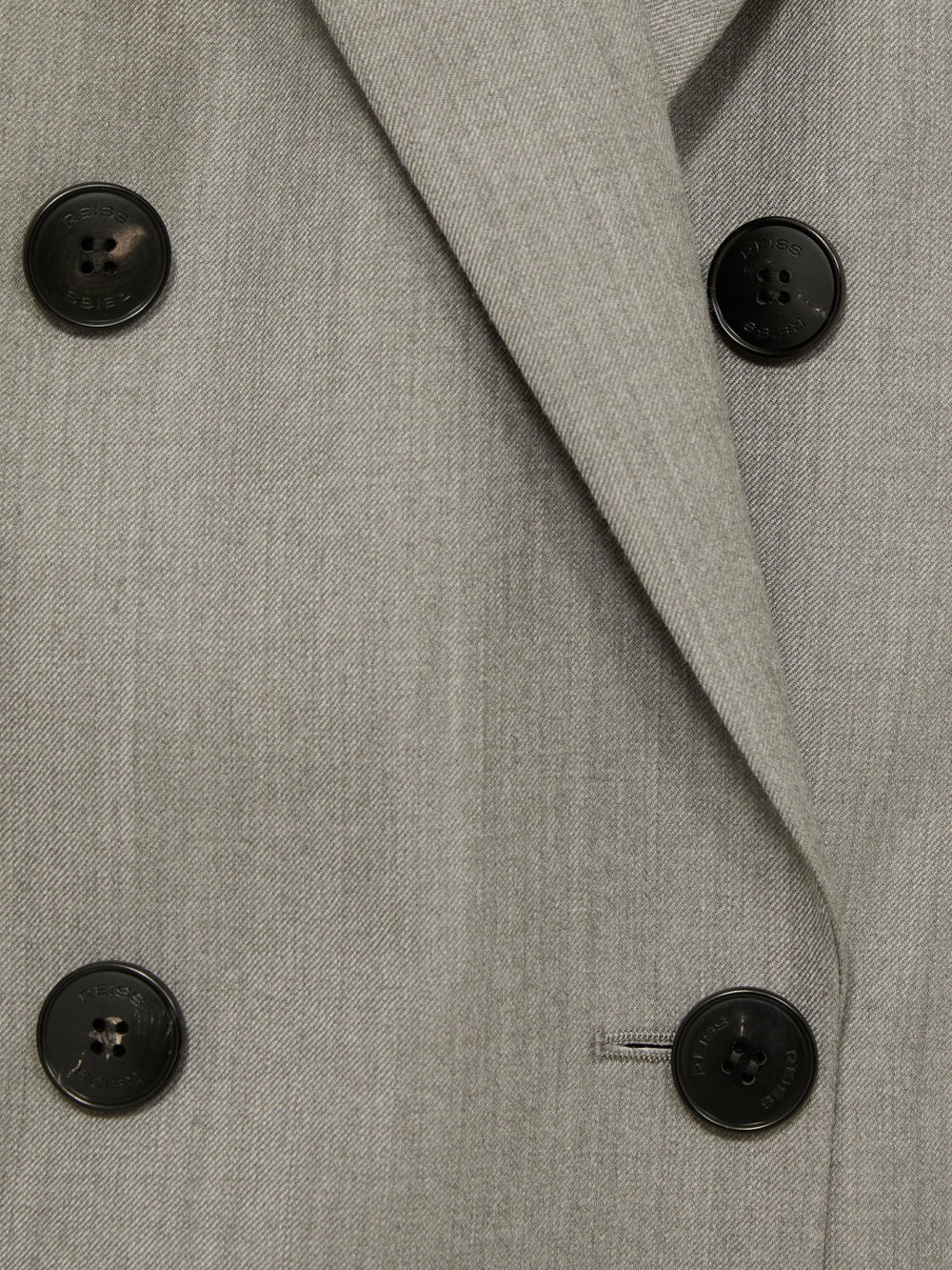 Wool Oversized Double-Breasted Blazer Grey | Women