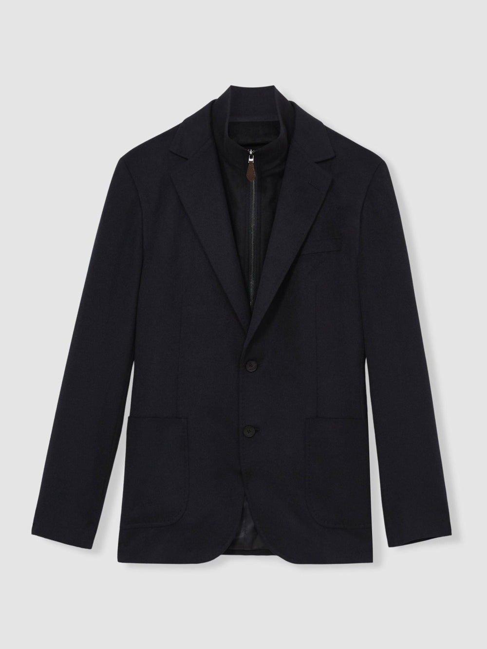 Single-Breasted Blazer With Gilet Insert Regular-Fit Navy | Men