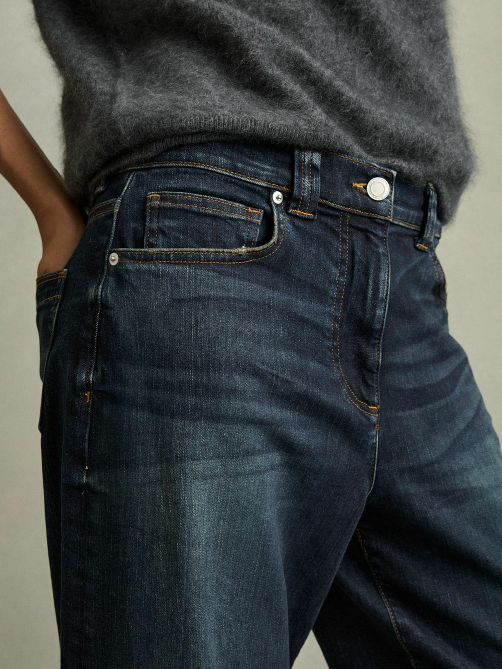 Petite Denim Culotte Jeans Dark Blue | Women