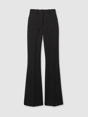 Twill Patch-Pocket Flared Trousers Black | Women