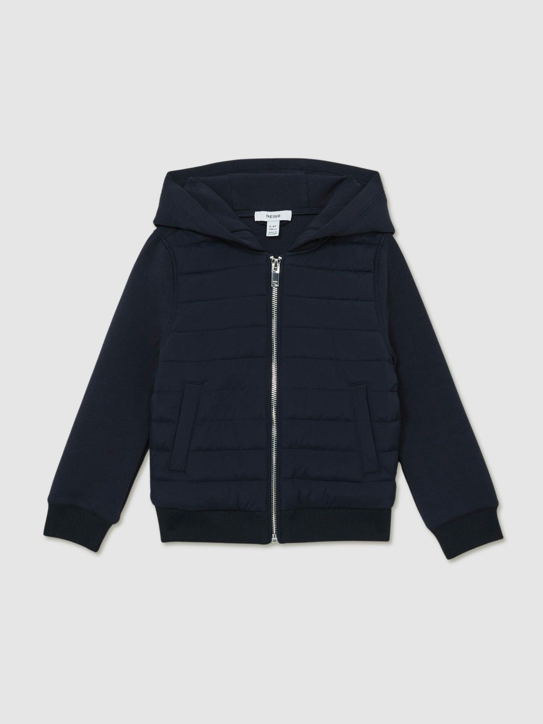 9-13 yrs Interlock Hybrid Hooded Puffer Jacket Navy | Children & Baby