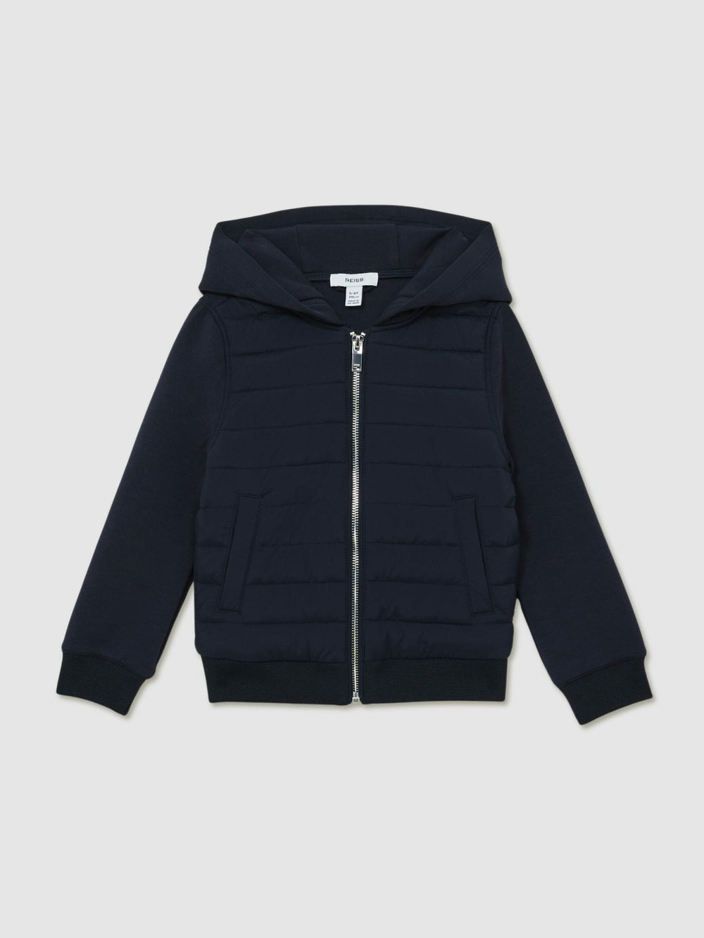 9-13 yrs Interlock Hybrid Hooded Puffer Jacket Navy | Children & Baby
