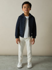 3-9 yrs Interlock Hybrid Hooded Puffer Jacket Navy | Children & Baby