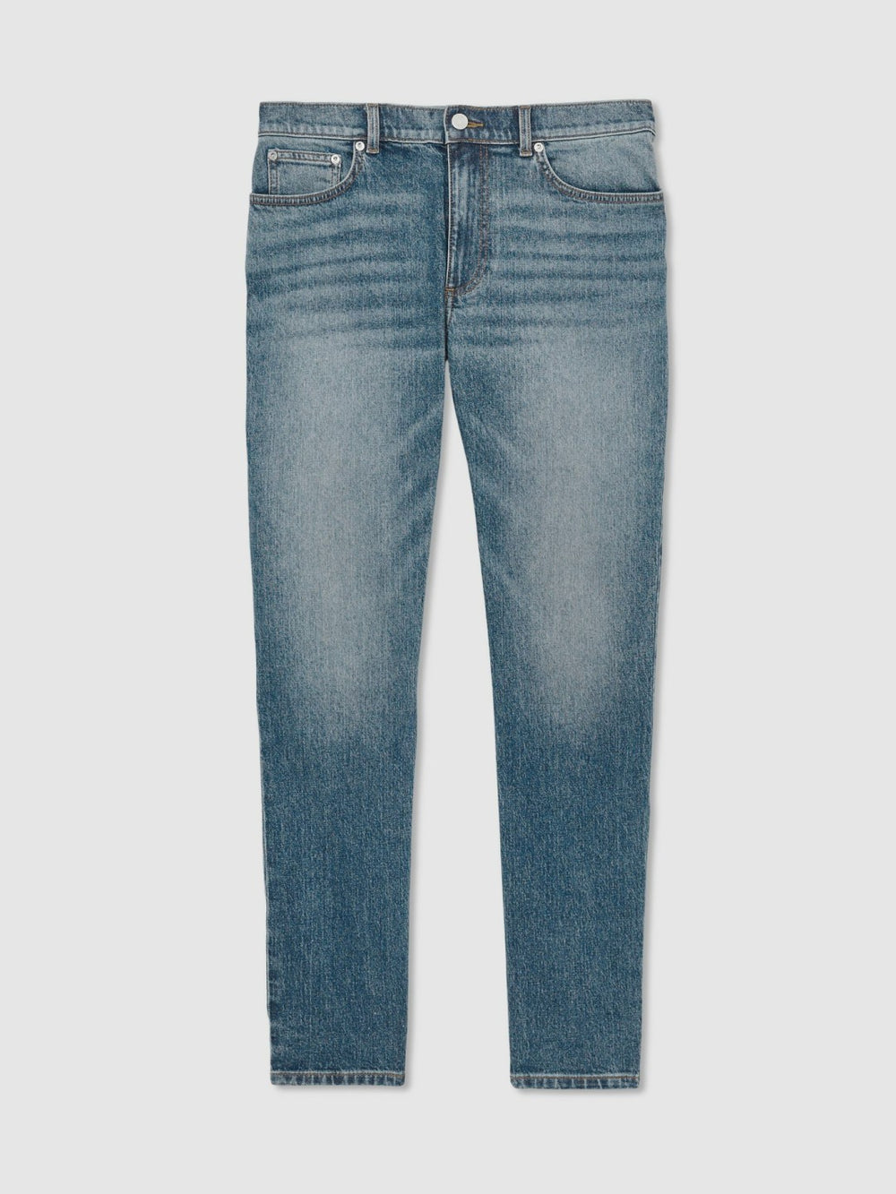Cotton-Stretch Slim-Fit Jeans Washed Indigo Green Cast | Men