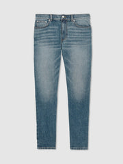 Cotton-Stretch Slim-Fit Jeans Washed Indigo Green Cast | Men