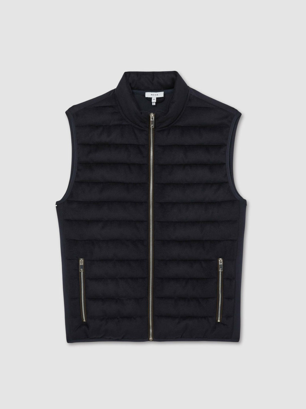 Brushed Jersey Quilted Gilet Navy | Men