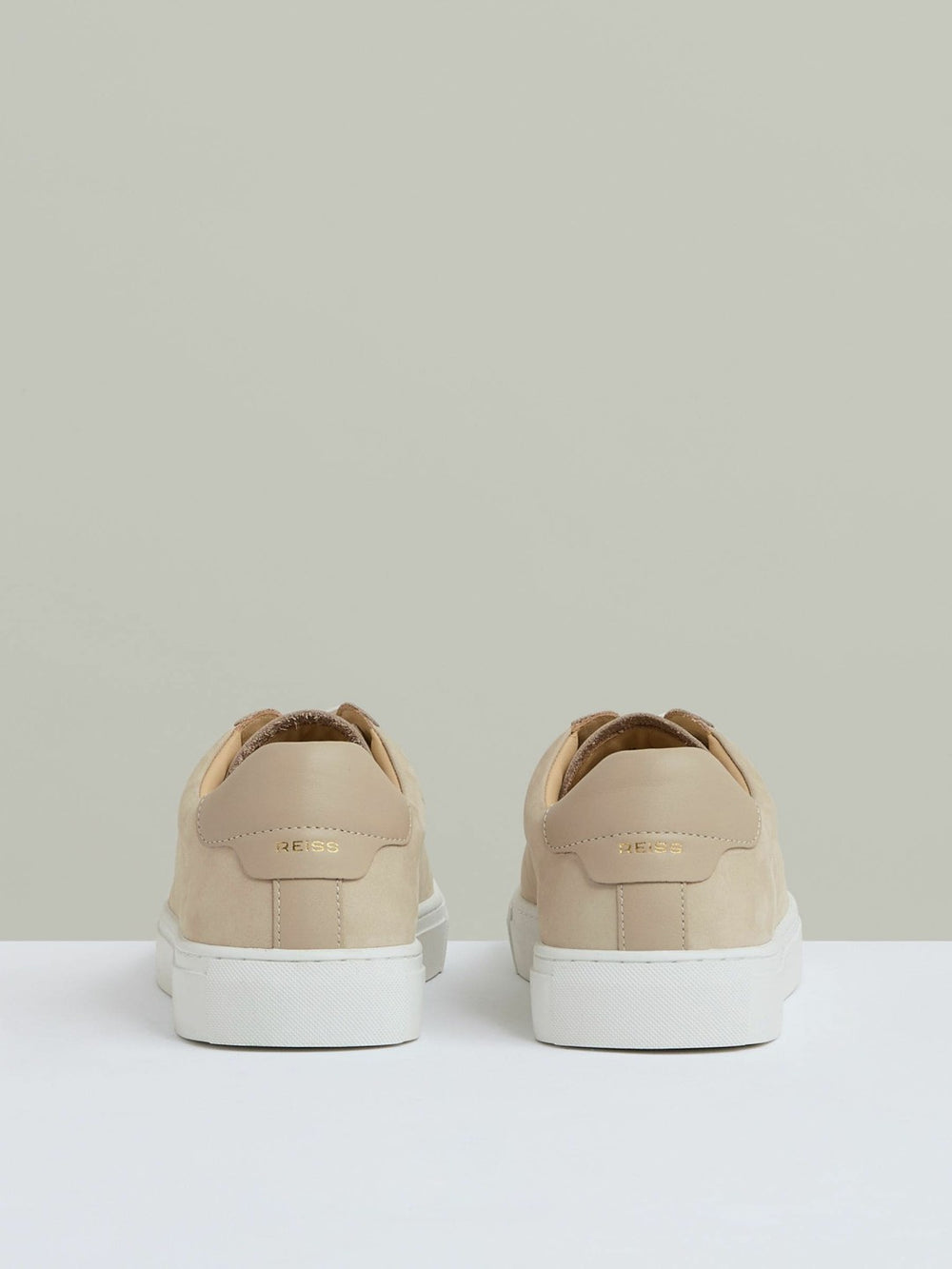 Nubuck Leather Low-Top Trainers Ecru | Men