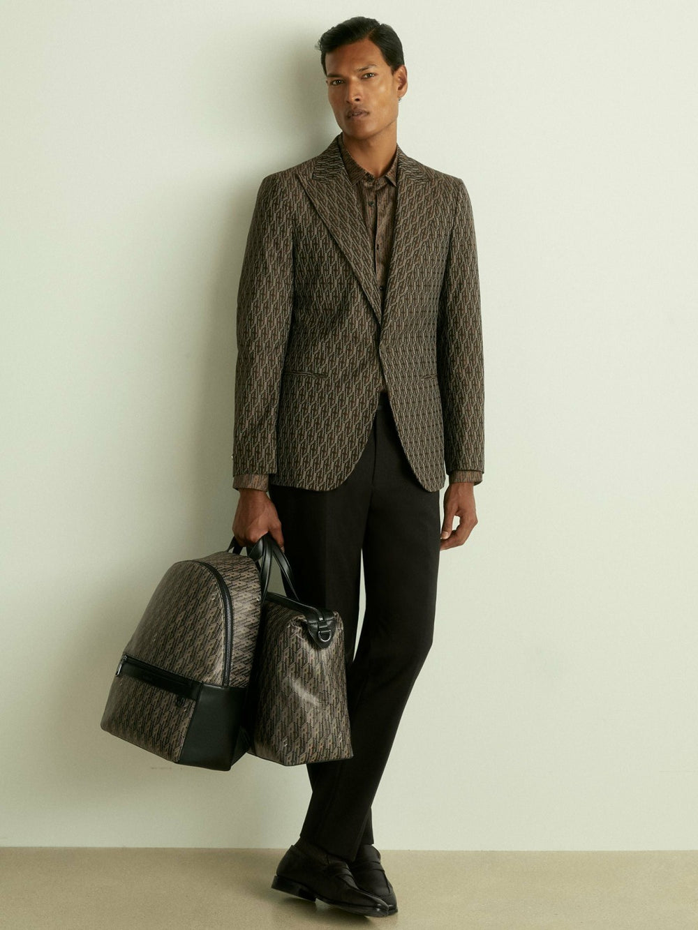 Monogram-Print Coated-Canvas Backpack Grey Multi | Men