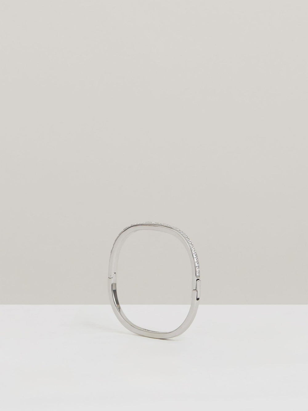 Hinged Crystal Cuff Silver | Women