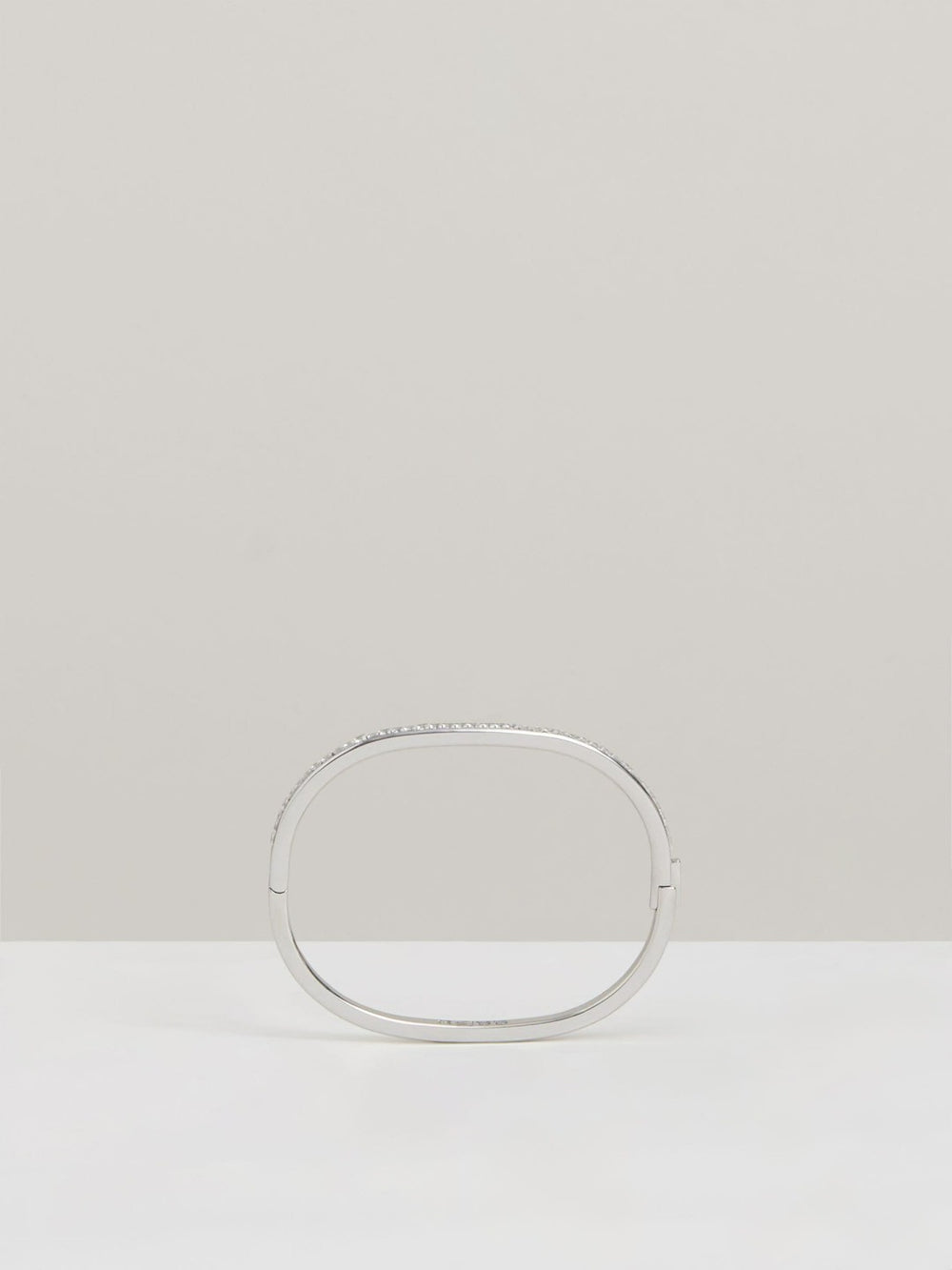 Hinged Crystal Cuff Silver | Women