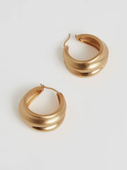 Sculptural Hoop Earrings Gold | Women