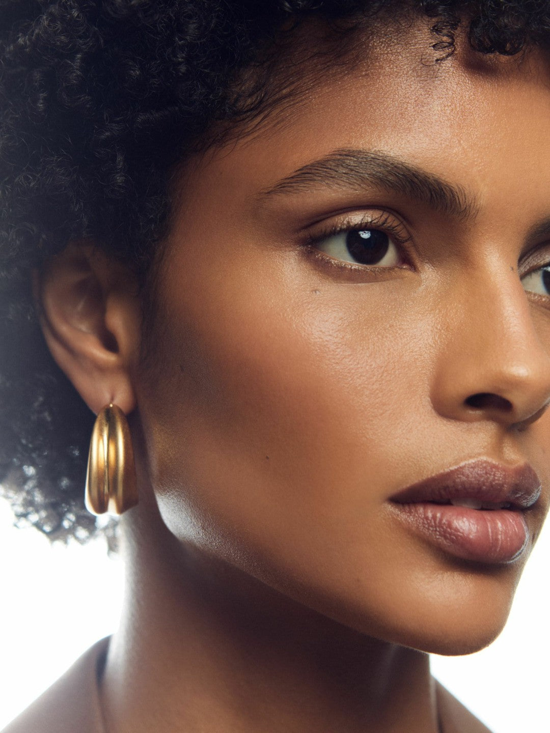 Sculptural Hoop Earrings Gold | Women