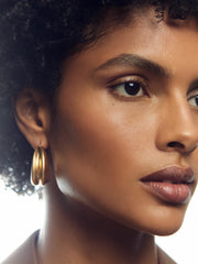 Sculptural Hoop Earrings Gold | Women