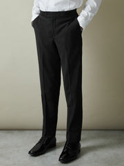 3-9 yrs Wool-Blend Tuxedo-Stripe Trousers Black | Children & Baby