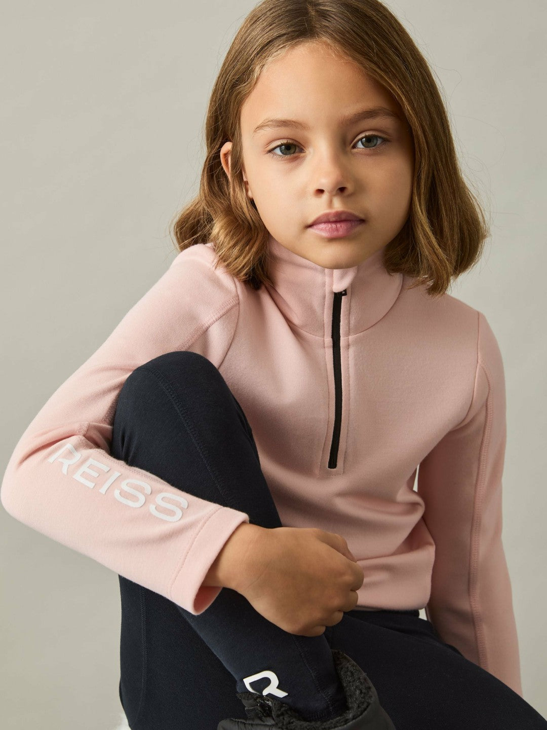 4-9 yrs Funnel-Neck Base-Layer Top Pink | Children & Baby