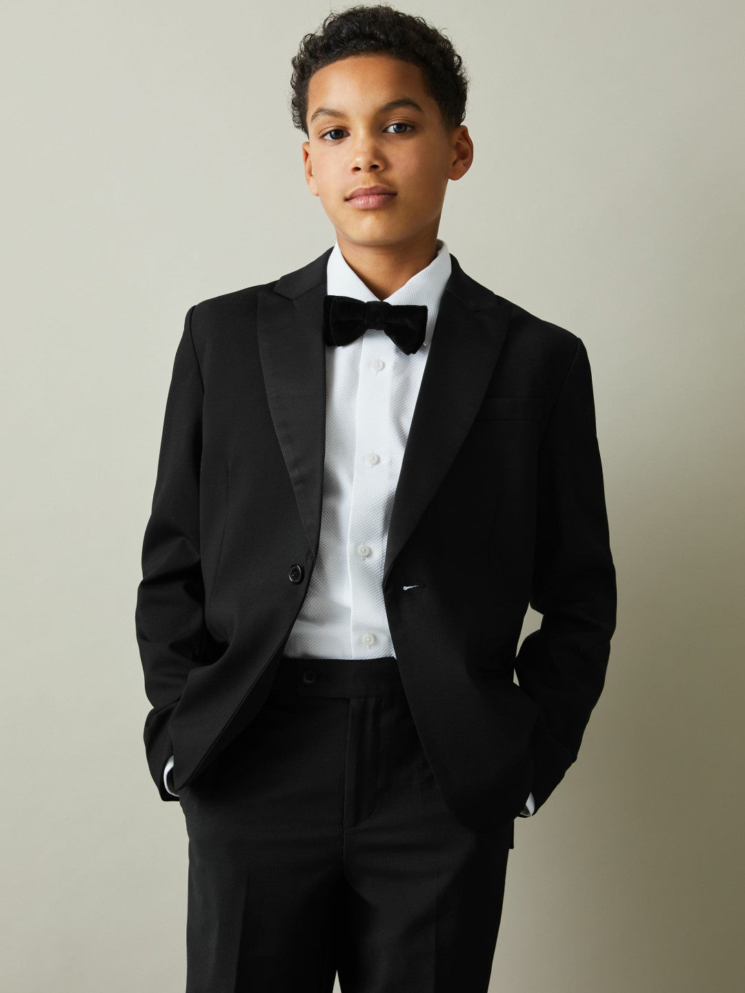 9-13 yrs Tuxedo Satin Single Breasted Blazer Black | Children & Baby