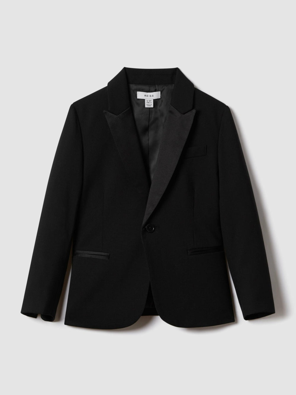 9-13 yrs Tuxedo Satin Single Breasted Blazer Black | Children & Baby