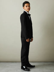 3-9 yrs Tuxedo Satin Single Breasted Blazer Black | Children & Baby