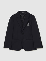 3-9 yrs Wool-Blend Single-Breasted Suit Blazer Navy | Children & Baby
