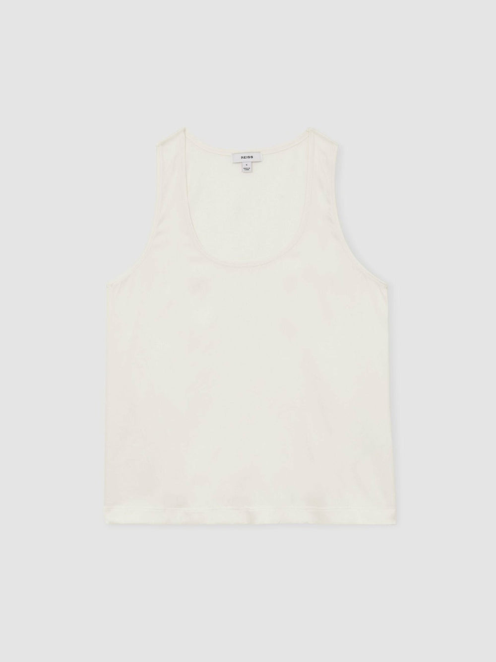 Silk-Front Cami Top White | Women
