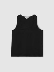 Silk-Front Cami Top Black | Women
