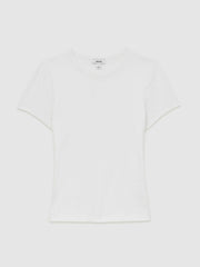 Stretch-Cotton Crew-Neck T-Shirt White | Women
