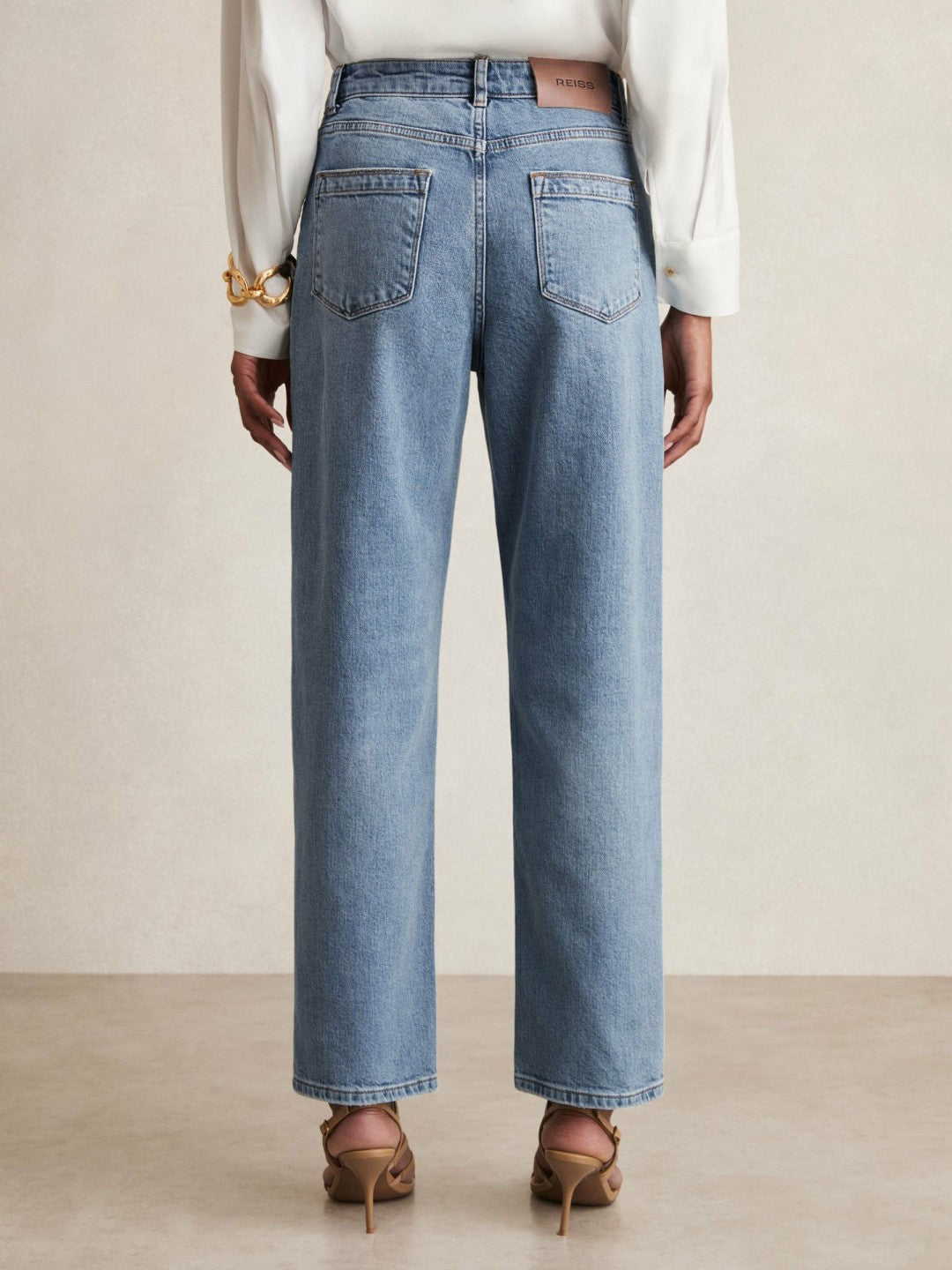 Petite Mid-Rise Straight-Leg Jeans Light Blue | Women