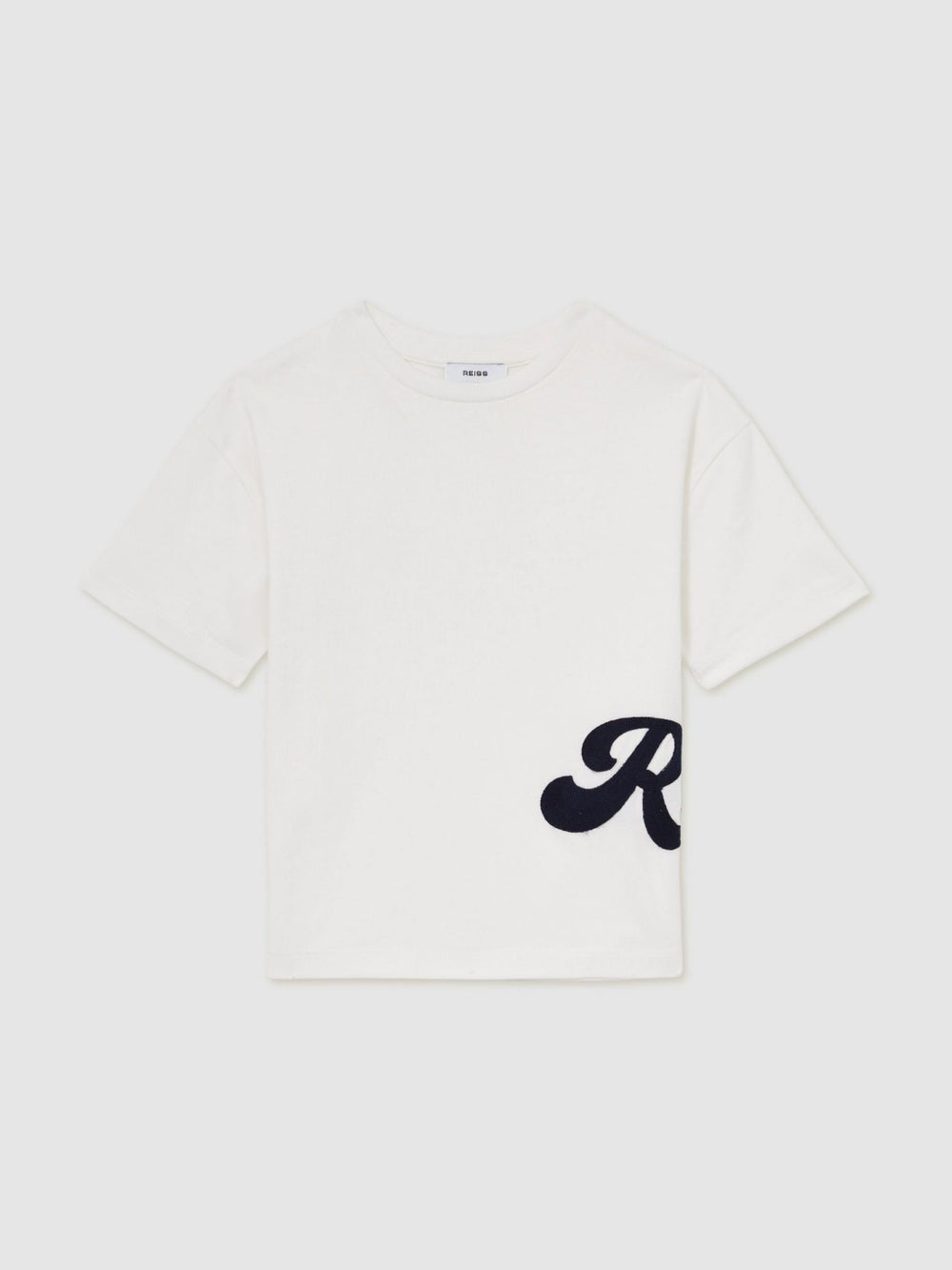 9-12 yrs Cotton Script-Logo Oversized T-Shirt White | Children & Baby