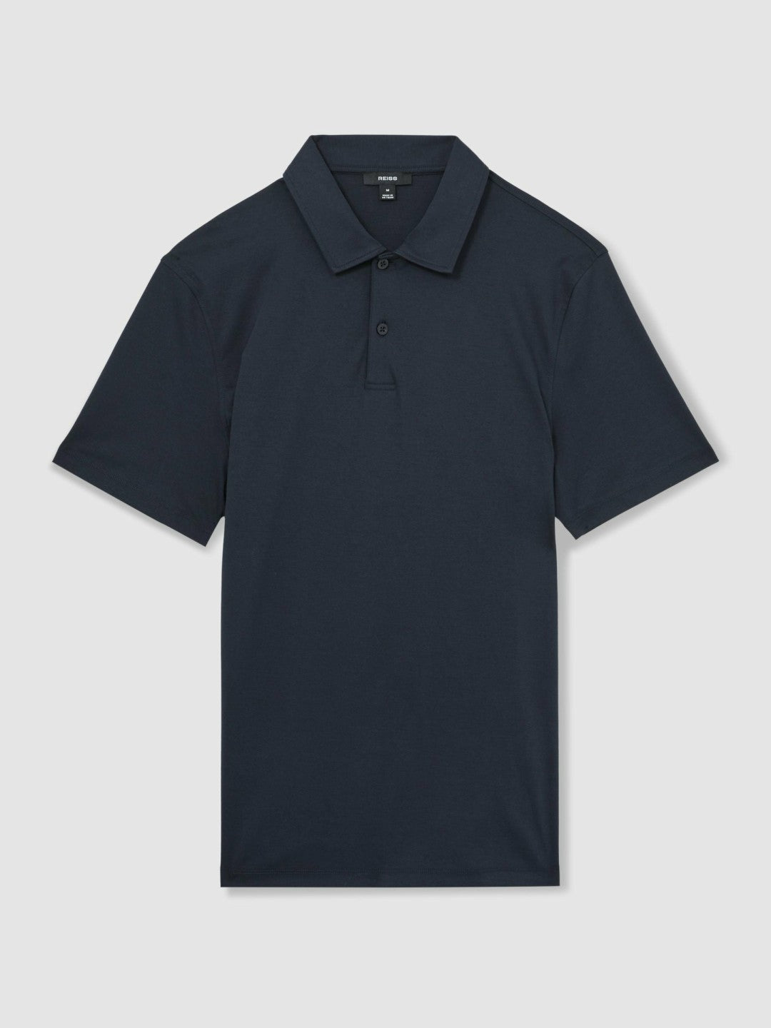 Cotton Short-Sleeve Polo Shirt Navy | Men