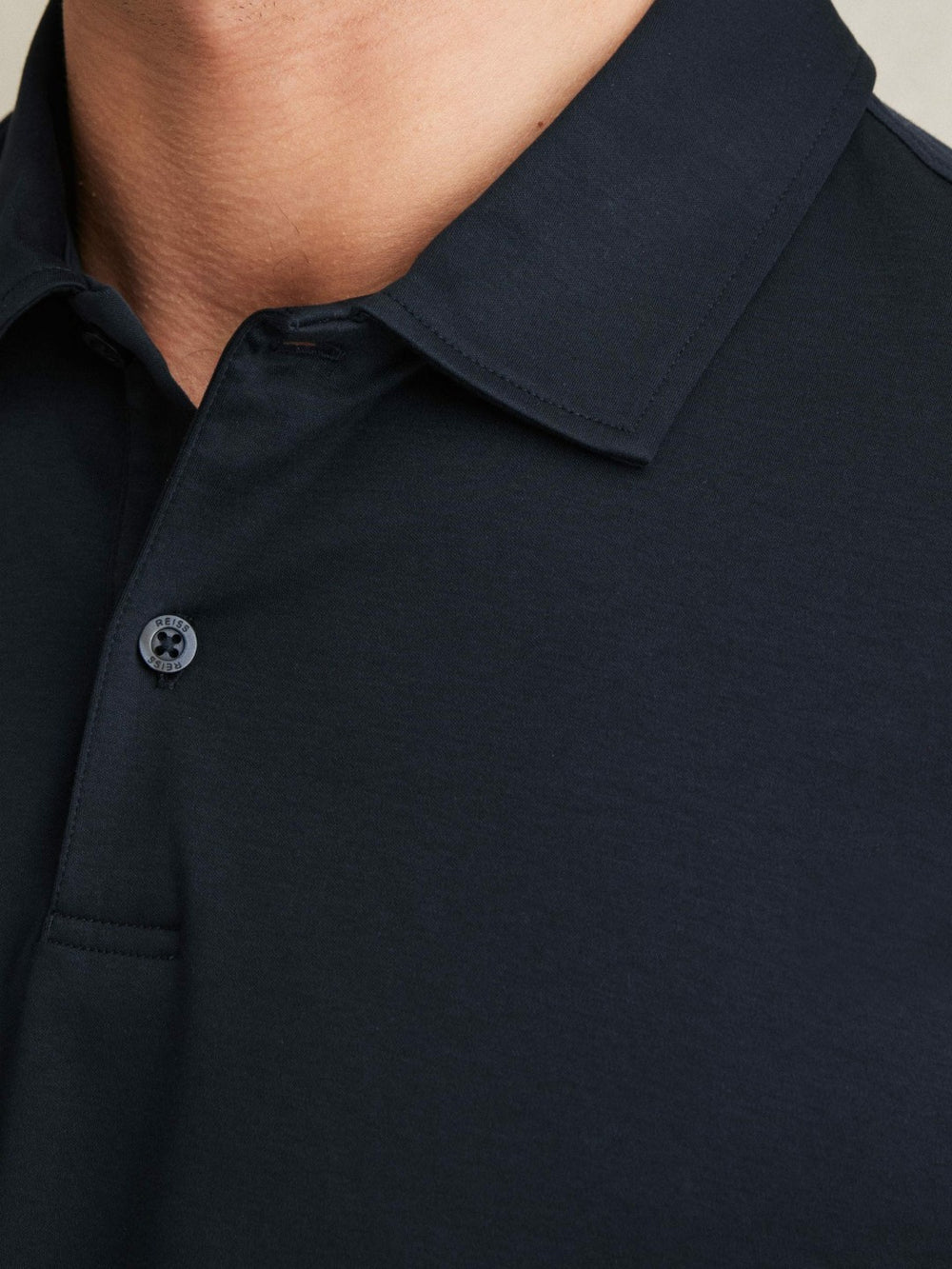 Cotton Short-Sleeve Polo Shirt Navy | Men