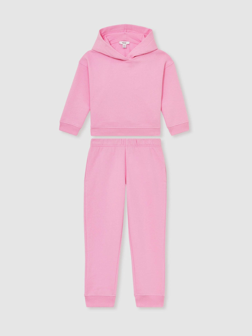 13-14 yrs Cotton-Blend Hoodie And Joggers Set Bright Pink | Children & Baby