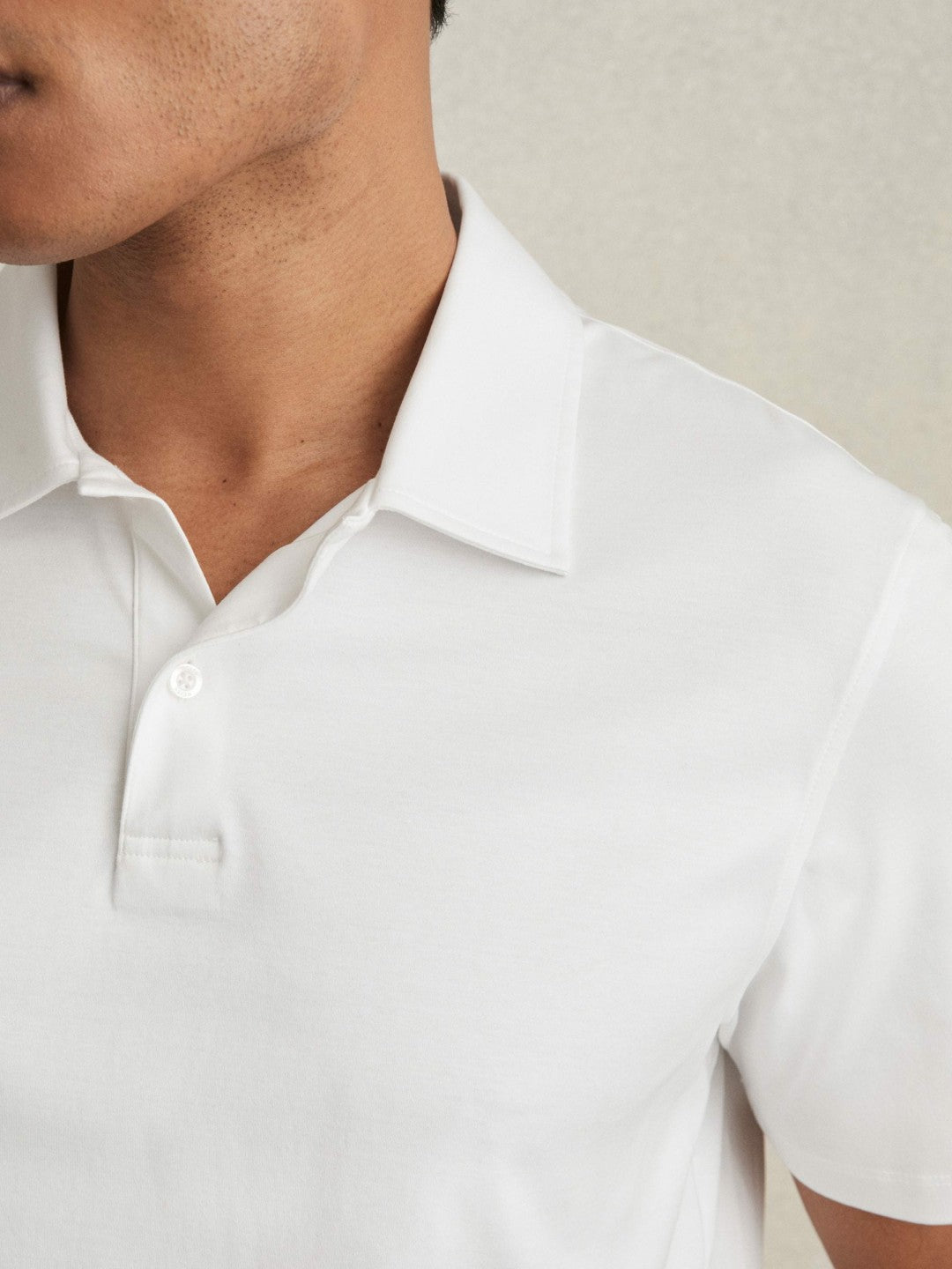 Cotton Short-Sleeve Polo Shirt White | Men
