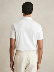 Cotton Short-Sleeve Polo Shirt White | Men